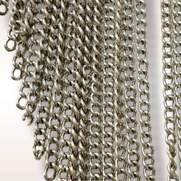 Free People Breakfast Club Ear Cuff Silver Fringe Western Bohemian Grunge Punk - Picture 8 of 13